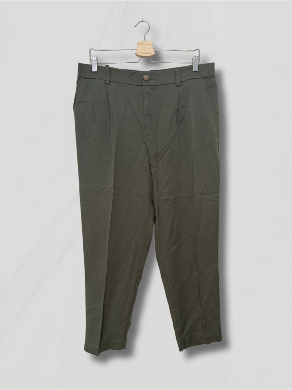 LOFT Olive Utility High-Rise Trousers